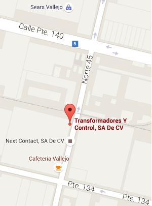 Ubicación Transformadores y Control en Google Maps